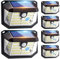 Projecteurs solaires à LED d'extérieur [6 pièces],[230LED+3 Modes+300°Super Lumineux] Spot LED d'extérieur solaire, 2200mAh Projecteurs solaires à LED d'extérieur, IP65 Lumières solaires extérieures,