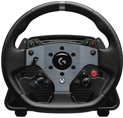 Logitech G PRO Racing Wheel - Volante per PC, Xbox Series X|S, Xbox One, trasmissione diretta con forza di 11 Nm, feedback ultra-realistico, leve del cambio magnetiche, doppia frizione - Nero