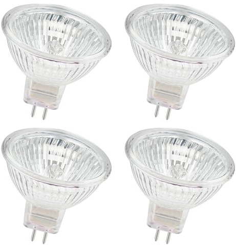 EKSAVE MR16 Halogen Bulbs 12V 50W GU5.3 Bi-Pin Base Spotlight Dimmable Warm White 2700K（4 Pcs）