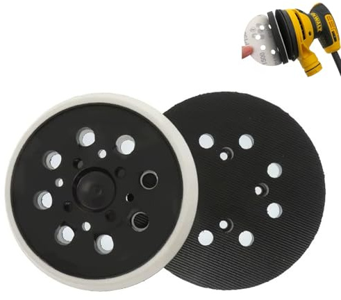 2 Stück Schleifteller 125 mm Haken und Klett Kompatibel mit Bosch PEX 300 AE PEX 400 AE, 8 Loch Schleifplatte Exzenterschleifer Zubehör