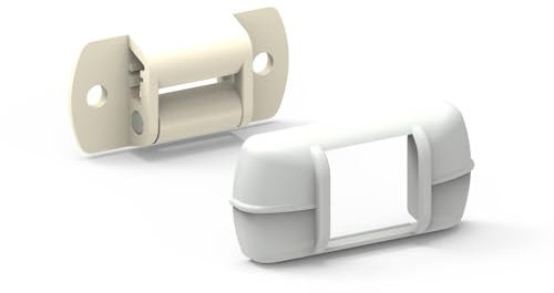 Guide sangle volet roulant fixation horizontale blanc