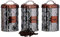 Retro Tea Coffee Sugar Canisters Jars Air Tight Lids Kitchen Storage Set of 3 (S/Steel Copper OP177, Stainless Steel)