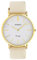 Oozoo Vintage Damenuhr mit Lederband 40 MM Goldfarben/Weiß/Beige C9961