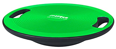 Sport-Tec Balance-Board ø 40 cm, limone, Fitnesskreisel/Balance Pad mit Griffen, pflegeleichter Koordinations- & Gleichgewichtstrainer aus Kunststoff, Board für Rehabilitation & Fitness-Training