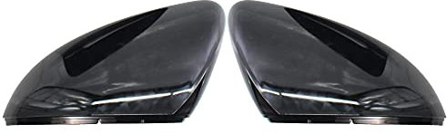 KYYET Kompatibel mit Golf 7 MK7 7.5 Gtd R L E-Golf Seitenflügel Rückspiegel Abdeckkappen 2013–2017 glänzend schwarz