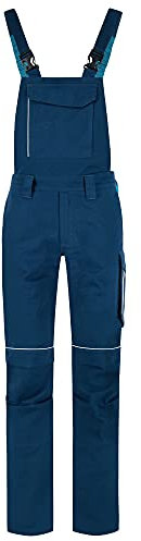 BWOLF RAPTOR 100% Algodón Peto de Trabajo Hombre Peto Trabajo Hombre con elementos reflectantes con bolsillos multifuncionales Azul L