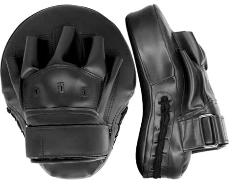 Valleycomfy Pratzen Boxen Pad Bandagen Boxen Männer Schlagpolster Bratzen Hand Boxing Pads Kickboxen Boxpratzen für Kampfsport Training Schlagkissen Muay Thai Taekwondo Karate Sport Zubehör, Schwarz