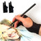 picoggo Artist Glove, 3-Layer Palm Rejection Digital Art Glove for Graphic Tablet, Drawing Glove with Two Fingers for iPad, Paper Sketching, Smudge Guard (2 PCS,Large)