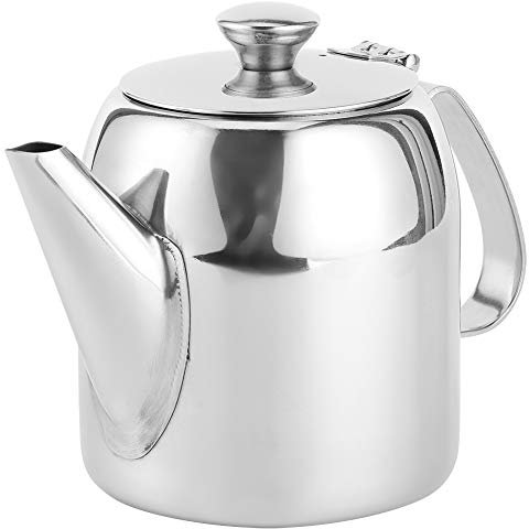 Teiera Multifunzionale in Acciaio Inox 500ml Professionale per Ristorante Hotel Caffettiera Bollitore Bricco Acqua Fredda Beccuccio Corto