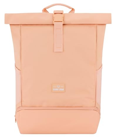 Johnny Urban Roll Top Backpack Women & Men Orange - Allen Large - Rucksack for School, University, Work - Laptop Compartment 16 Inch - Water-Repellent