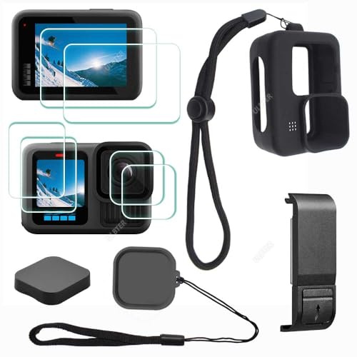 ULBTER Accessory for GoPro Hero 13 Hero13 Rubber Case+Battery Door+Lanyard