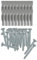 CABLEPELADO - Lot de 20 tirefonds à tête hexagonale DIN 571 8 x 60 + 20 chevilles Univfix 10 x 50 | vis pour bois et murs | haute résistance (20 chevilles + 20 vis)