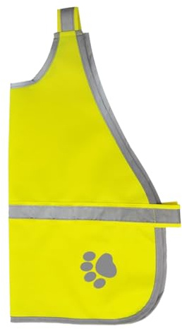 Giubbotto di sicurezza per cani riflettente ad alta visibilità, giallo fluorescente impermeabile per cani di piccola taglia media e grande, leggero gilet regolabile con chiusura sicura, per