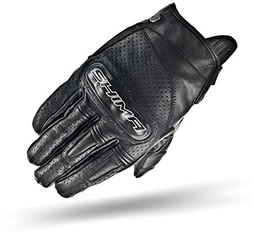 SHIMA CALIBER, Retro Vintage Clásico Ventilados Verano Guantes de Motociclismo (S-XXL), Negro, Tamaño: L