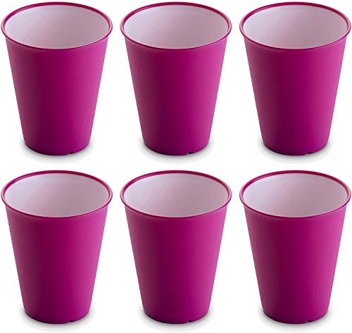 Omada Design 6 Bicchieri Acqua, Bibite, 300 ml, Infrangibili, Impilabili, Antibatterici, Microonde, Lavabili in Lavastoviglie, linea Sanaliving