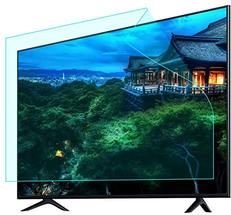 Protecteur D'écran TV LCD Mat 4H Taux D'anti-Reflet Jusqu'à 90%, Film Filtrant Anti-Lumière Bleue/Anti-Éblouissant Faire La Lumière Douce Soulager La Fatigue Oculaire / 65 in 1440 X 809mm / Blue