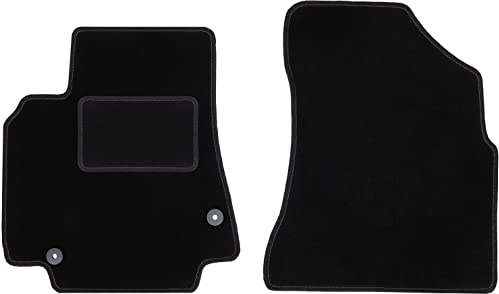 Wielganizator Automatte – Passend für Citroen Berlingo II Kombi, Multispace, 5-Sitzer 2008-2018 – Velours – Autozubehör - Auto Fußmatten – Fußmatte Auto – 2-teilig - schwarz