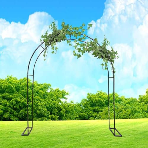 WCQSYY Arco De Jardin para Plantas Arco De Hierro Forjado para Plantas Trepadoras Arco De Rosales para Plantas Trepadoras,Negro,W3.5M*H2.2M