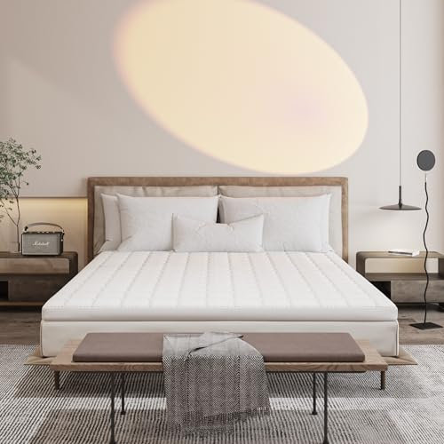 EGO HOME Matratzen Topper 160x200, 7 Zonen Matratzentopper mit Schaumstoff, Öko-TEX Zertifiziert, 160x200cm Matratzenauflage für Boxspringbett Matratze Schlafsofa