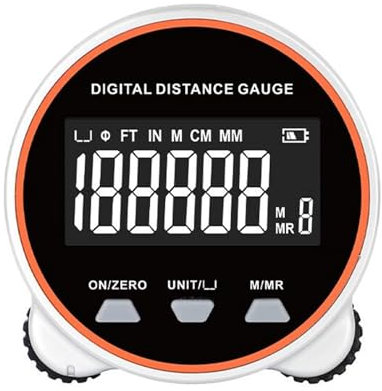 THYXGS Righello Elettronico a Rulli, Metro a Nastro Digitale con Display LCD da 656,2 Piedi, Strumento di Misurazione della Distanza a Rulli Ricaricabile/a Cinque unità, per Misurare La Distanza