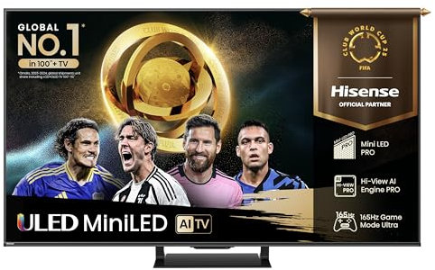 Hisense TV 55 Mini-LED 165Hz 4K 2025 55U72Q PRO, Smart TV VIDAA U9 con 1000+APP, Dolby Vision IQ, HDR 10+ Adaptive, 165Hz Game Mode Ultra, Dolby Atmos 2.1.2 con Subwoofer, Alexa Built-in, 55''