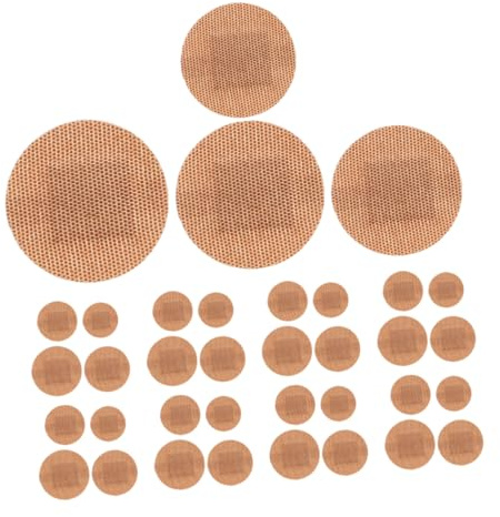 ROMISBABA Apósitos Redondos Transpirables 100 Unidades, Vendajes Para Manchas, Vendas Circulares Elásticas De Tela, Gran Tamaño 38mm, Protección Resistente Al Agua, Uso Facial y Articular