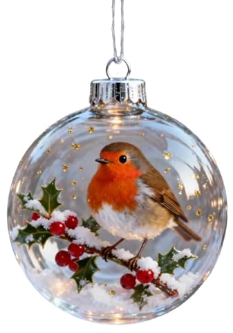 Bird Ornaments For Christmas Tree,Clear Holiday Pendant Decoration | Christmas Decorations for Tree | for Window Wall Door Store Party Fireplace