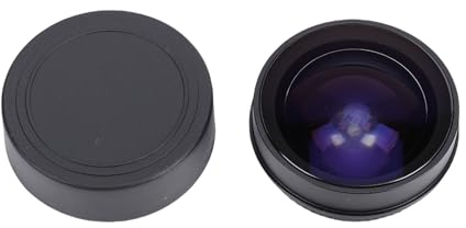 Asixxsix Kamera Fisheye-objektiv, 37 Mm 0,2X Vidvinkel Fisheye-effektobjektiv med Flerskikts Optiskt Glas för 37 Mm Kaliber Kameralinser, Aluminiumlegering Kamerafotografiobjektiv