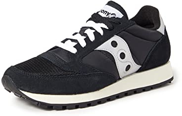 Saucony Mens Jazz Original Vintage Sneaker, Blk Silver Wht, 9.5 UK