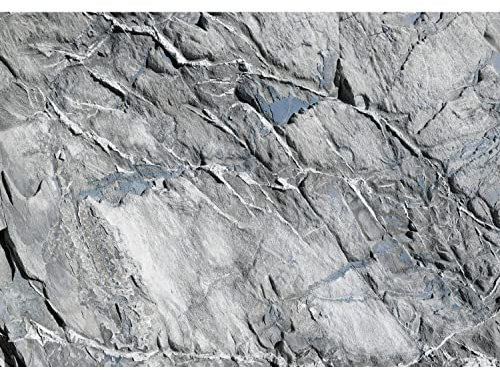 Runa Art Papel tapiz fotográfico 396 x 280 cm efecto de piedra 3D | Lana Decoración De Pared Sala Cuarto | Fabricación alemana | azul gris 9142012c