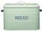 KitchenCraft Vintage Brotkasten aus Edelstahl, Retro, Groß, Salbei-Grün – 34 x 21.5 x 25 cm