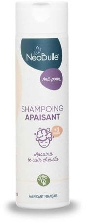 NéoBulle - Shampoing Apaisant - Gamme Anti Poux - A l'Huile Essentielle de Lavande - Certifié Bio Cosmos Organic - Fabriqué en France - Dès 3 Mois - 200ml