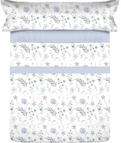 Donegal Collections Juego de Sabanas Cama 150 - Juego de Sabanas 150x190 Civel Azul - Ropa de Cama 3 Piezas Incluye Sabana Bajera, Sabana Encimera y Funda de Almohada - Microfibra Extra Suave