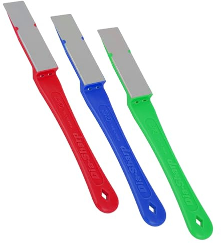 DMT Dia-Sharp® Diamond Mini-Hone® Diamant Schleiffeile 3er-Set, Für Messer und Werkzeuge, Erreicht auch schwer zugängliche Stellen, Made in USA, D2K