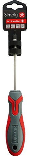 Simply Tools TORX25 T25 Torx Headed Screwdriver with greater strength and durability, extra grip on the screws head , Black