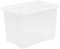 VSL 5 x 80 Litre Plastic Storage Box - Extra Large - Storage Container - Black Lid - Cheap