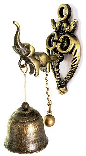 Gladworts Carillon de porte magnétique rétro en métal pour intérieur ou extérieur (éléphant)