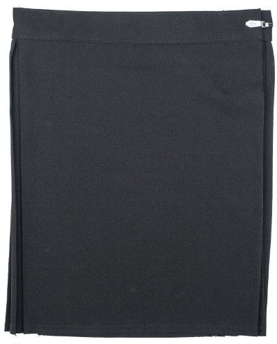 Romaans Girls School Gym Skirts P.e. Netball Sports Kilt Knife Pleats Wraparound Skirt 22 - 40 Waist (Black, 30 Inches)