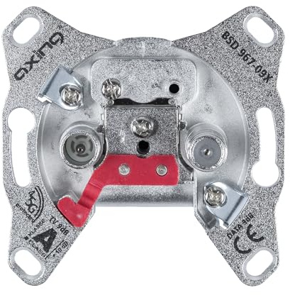 Axing BSD 967-09X multimediaänddosa 9 dB 5–1 800 MHz kabel-tv, TV-uttag, bredband, backkanal-lämplig CATV DATA