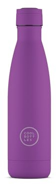 Cool Bottles - Botella de Agua de Acero Inoxidable - 500 ml - Vivid Violet - 26,5 x 7 cm - Botella Térmica Hermética - Bebidas frías 36 horas y calientes 18 horas - Triple-Cool Technology - Sin BPA