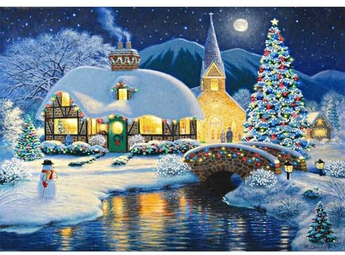 RICUVED Kits de pintura de diamantes de Navidad para adultos principiantes, pintura de diamantes 5D, árbol de Navidad, kit de pintura de diamante de taladro completo, kits de arte de diamantes de