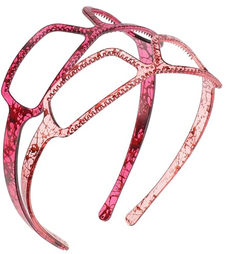 VALICLUD 2pièces Bandeaux Créatifs Forme De Lunettes Accessoires Cheveux Doux Pour Soins Visage Et Coiffure Femmes Serre-tête Léger Pour Maquillage Et Sport Esthétique Femme