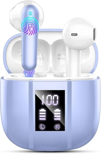 Donerton Auricolari Bluetooth 5.3 Wireless, 45 Ore Stereo HiFi Immersivo, Cuffiette In Ear con 4 ENC Cancellazione Rumore Mic, IP7 Impermeabili