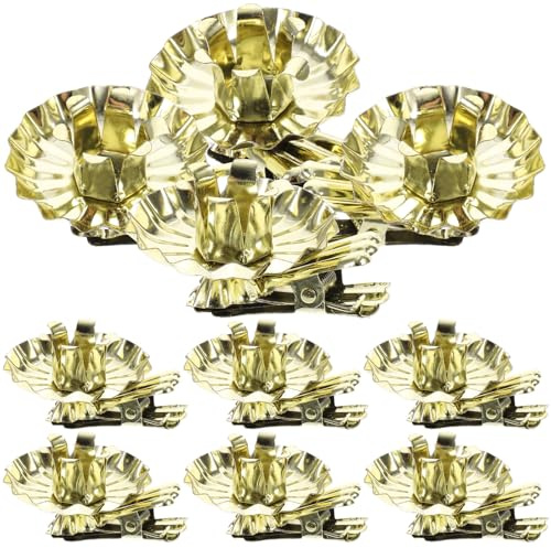 DIYEAH 10pezzi Clip in Metallo per Candele Natalizie di Clip per Portacandele per Albero di Natale Decorative per Candele Natalizie per Portacandele in Ferro ad Albero di Natale