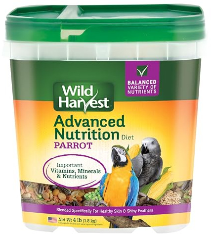 Wild Harvest Advanced Nutrition Bird Food For Parrots, 4 lbs