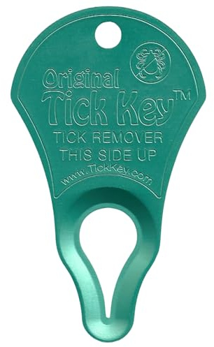 Tick Key The Original Tick Key - Tick Detaching Device - Sea Foam | Compact & Portable, Safe and Highly Effective Tick Detaching Tool for Cats & Dogs, Comes in Sea Foam Color