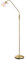 Lindby Stehlampe verstellbarer Glas Leuchtkopf, Standleuchte messing 1x E14 max. 10W ohne Leuchtmittel Stehleuchte Standlampe Wohnzimmerlampe