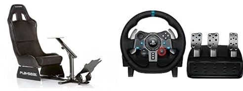 Playseat Evolution - Alcantara - REM.00008 & Volant de course Logitech Driving Force G29 pour PS4, PS3 et PC + Pédales