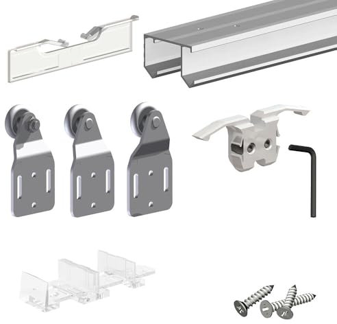 Système coulissant SLID'UP 110 pour 2 ou 3 portes de placard - rail 1,94 m - 45 kg