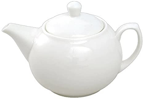 Acense Porcelain Ball Shaped Teapot, Fully Vitrified Porcelain, Safe:[Dishwasher/Freezer/Microwave/Oven], Versatile: [Household, Hotel, Restaurant], Capacity: 1ltr/35fl.oz